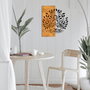 Wallity Lina Escultura de Pared Negro y Nogal